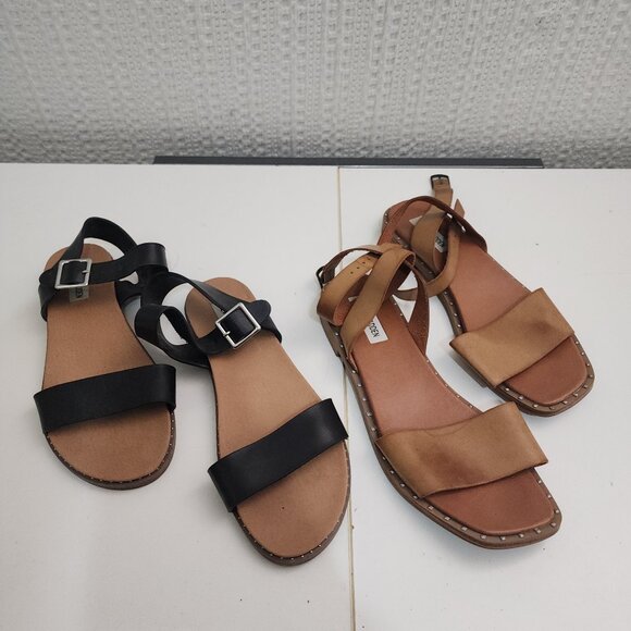 Steve Madden Women's Tesa Slingback Black Sandal Bundle Women's Size 8.5 - Picture 2 of 16